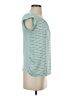 Elle Teal Short Sleeve Blouse Size XS - photo 4