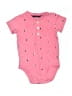 Carter's 100% Cotton Print Pink Short Sleeve Onesie 12-18 MO / 18 MO - photo 1