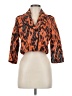 Topshop 100% Polyester Print Orange Blazer Size 6 - photo 1
