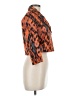 Topshop 100% Polyester Print Orange Blazer Size 6 - photo 4