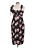 Shein 100% Polyester Floral Black Cocktail Dress Size 8 - 10 - photo 2