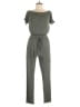 Hem & Thread Solid Green Jumpsuit Size S - photo 1