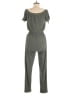 Hem & Thread Solid Green Jumpsuit Size S - photo 2