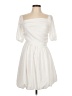 Assorted Brands 100% Polyester Solid White Casual Dress Size L - photo 1