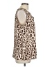 CAbi 100% Polyester Animal Print Brown Sleeveless Blouse Size L - photo 4