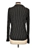 Modern Works Stripes Black Long Sleeve Blouse Size L - photo 2