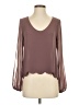 Lost April 100% Polyester Brown 3/4 Sleeve Blouse Size S - photo 1