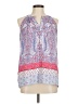 St. Tropez West 100% Polyester Blue Sleeveless Blouse Size M - photo 1
