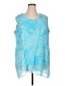 H By Halston Blue Sleeveless Blouse Size XL - photo 1