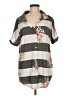 Lularoe Floral Gray Short Sleeve Blouse Size M - photo 1