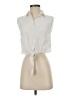 Intermix Ivory Sleeveless Button-Down Shirt Size P (petite) - photo 1