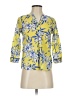Talbots 100% Cotton Floral Yellow 3/4 Sleeve Blouse Size P (petite) - photo 1