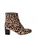 J.Crew Collection Animal Print Brown Tan Ankle Boots Size 9 - photo 1