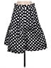 Dressever Polka Dots Black Casual Skirt Size L - photo 2