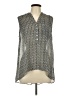 H&M 100% Polyester Gray Sleeveless Blouse Size 12 - photo 1