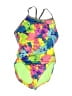 Dolfin Tie-dye Green One Piece Swimsuit Size Lg (36) - photo 1