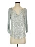 Tiny Metallic Silver 3/4 Sleeve Blouse Size XS - photo 1