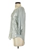 Tiny Metallic Silver 3/4 Sleeve Blouse Size XS - photo 5