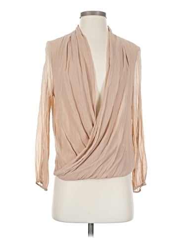 Amanda Uprichard Long Sleeve Silk Top (view 1)