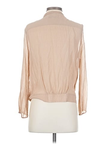 Amanda Uprichard Long Sleeve Silk Top (view 2)
