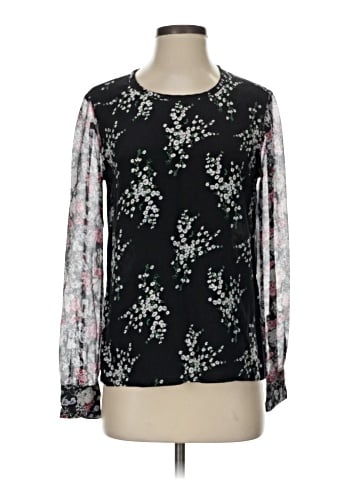 Equipment Long Sleeve Silk Top (view 1)