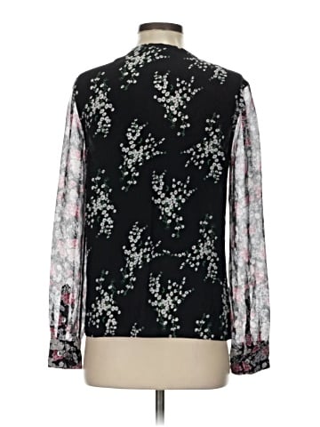 Equipment Long Sleeve Silk Top (view 2)