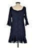 Aqua 100% Polyester Blue Casual Dress Size S - photo 2