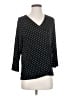 Laura Ashley Polka Dots Black 3/4 Sleeve Blouse Size S - photo 1
