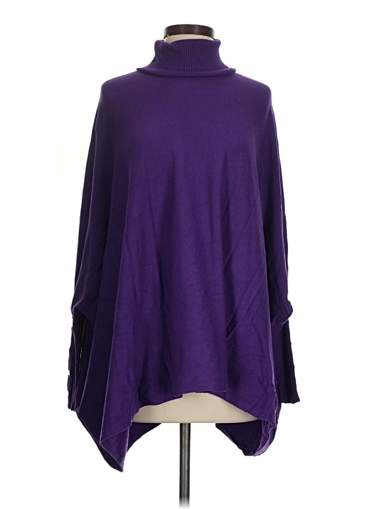 Pre-owned Alfani Poncho In Purple