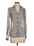 Outback Red 100% Polyester Stripes Gray Long Sleeve Blouse Size XS - photo 1