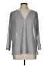 H&M 100% Polyester Silver 3/4 Sleeve Blouse Size L - photo 1