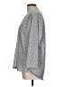 H&M 100% Polyester Silver 3/4 Sleeve Blouse Size L - photo 5