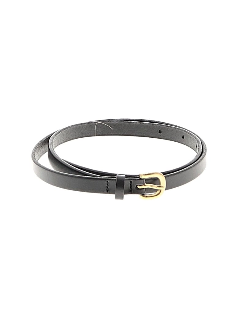 Pre-owned Jcrew Leather Belt In Black