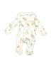 Carter's 100% Cotton Ivory Long Sleeve Onesie Size Preemie - photo 1
