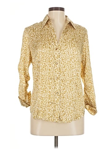 PaperWhite 3/4 Sleeve Silk Top (view 1)