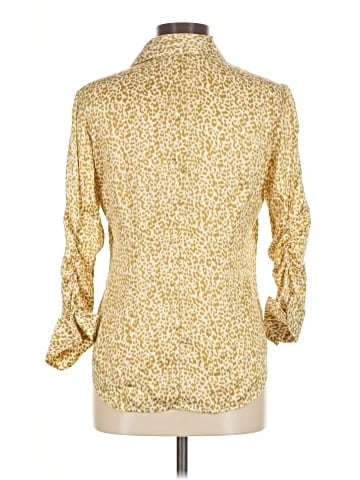 PaperWhite 3/4 Sleeve Silk Top (view 2)