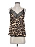 Storia 100% Polyester Brown Sleeveless Top Size S - photo 1