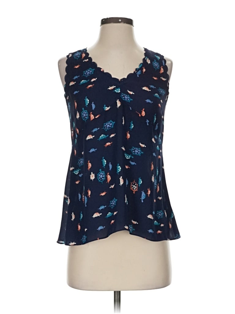 Pre-owned Maeve Sleeveless Blouse In Blue