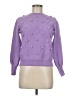 Simplee Polka Dots Purple Pullover Sweater Size M - photo 1