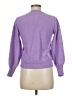 Simplee Polka Dots Purple Pullover Sweater Size M - photo 2