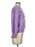 Simplee Polka Dots Purple Pullover Sweater Size M - photo 4