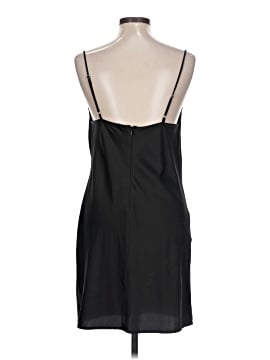 Satin Forever 21 Black Woven Dress Sleek Satin V-Neck Dress For Prom With  Beading And