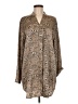 Assorted Brands Animal Print Brown Long Sleeve Blouse Size 6 - photo 1