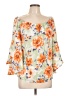 Vine & Love 100% Polyester Orange 3/4 Sleeve Blouse Size L - photo 1