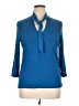 Hobbs London Blue 3/4 Sleeve Blouse Size XL - photo 1