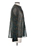 Ann Taylor LOFT 100% Polyester Teal Long Sleeve Blouse Size XS - photo 4