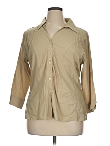 DressBarn 3/4 Sleeve Button-Down Shirt (view 1)