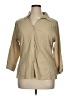DressBarn Tan 3/4 Sleeve Button-Down Shirt Size 14 - 16 - photo 1