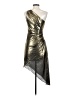 Ramy Brook 100% Polyester Metallic Gold Cocktail Dress Size 2 - photo 2