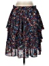 J.Crew 100% Polyester Floral Blue Casual Skirt Size 2 - photo 1